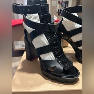 Christian Louboutin Sandal and Belt gladiator platforms.